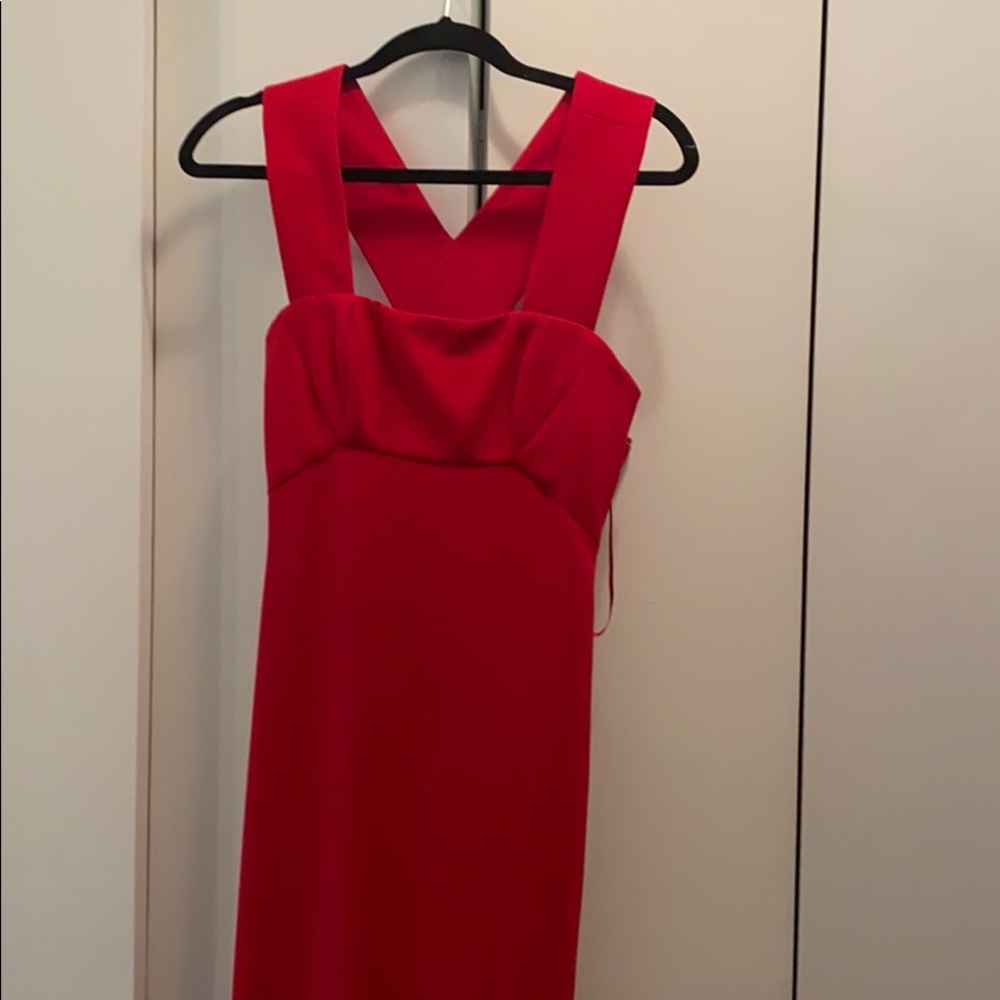 Red BCBG Full Length Gown Dress